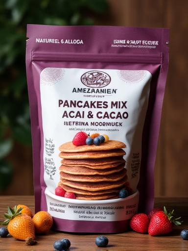Bag of Amazonian Acai & Cacao pancake mix